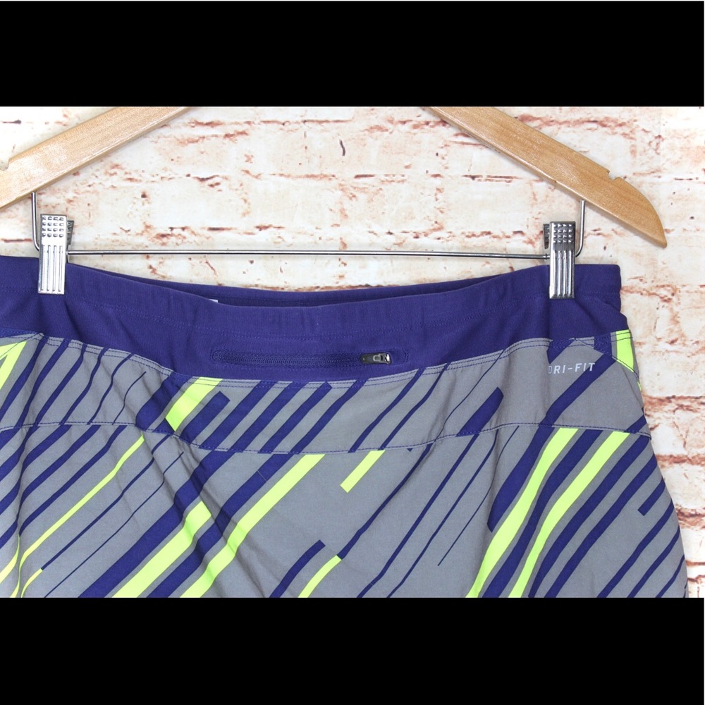 Nike | Dri - Fit Neon/Purple Tennis Skort - Picture 6 of 10